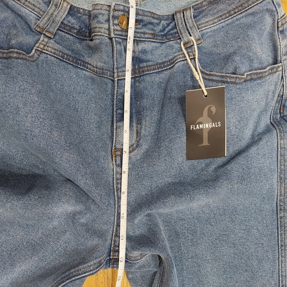 NWT Flamingals Blue Denim Bermuda Shorts (Size: L) - Picture 7 of 8